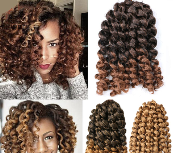 8 " Jumpy Wand Curl Jamaican Bounce Synthetic Braiding Hair Extension Crochet Braid Hair For Any Woman