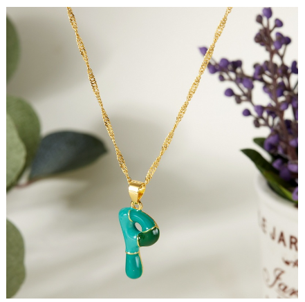 Dropping Oil 26 English Letter Pendant Necklace Fashion Colorful Letter Necklace Men's and Women's Jewelry