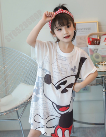 SY Kids Sleepwear Cute Printed Daily Fashion Baby Girl Cartoon Night Dress