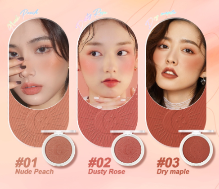 SACE LADY Highly Pigmented Blush Powder Silky Cheek Cosmetic Lightweight Blendable Blusher Face Makeup