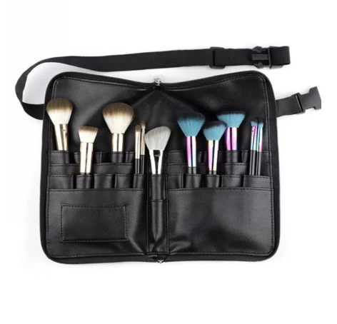 Gladking Cosmetic Organizer Makeup Brush Tool Case With Strap Belt