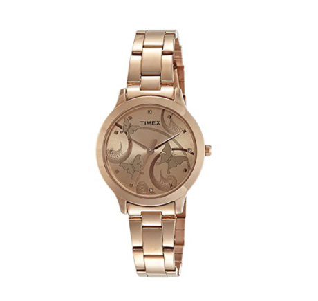 Timex T6-3 Series Rose Gold Stainless Analog Quartz Steel Watch For Women TW000T610 CLASSICS