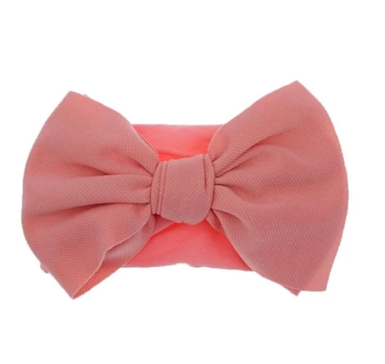 New Baby Nylon Headband Simple Solid Color Children's Hair Accessories High Elastic Bow Infant Headband BH1