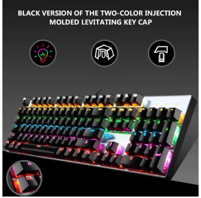 JK300 Mechanical Gaming Keyboard Wired LED Backlight USB Computer Accessories