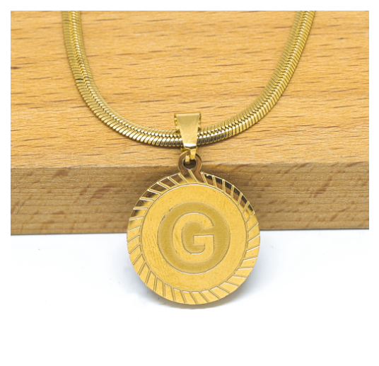 Laj High Quality Stainless Steel Letter Pendant Necklace with Free box G
