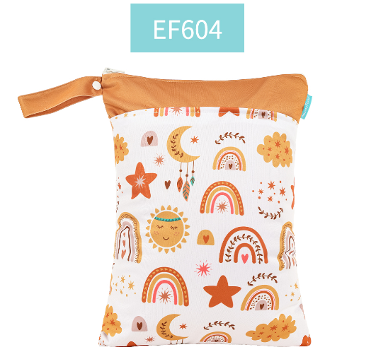 Happyflute Wetbag For Baby Diapers Nappies Waterproof Reusable Diaper Bag With Two Zipper D11