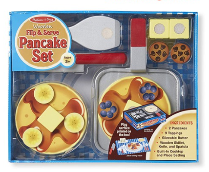 Melissa & Doug Wooden Flip & Serve Pancake Set