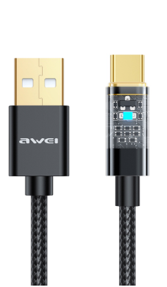 Awei CL-139T 1m Fast Charging PD100W Quick Charge Type C Cables Data Sync Transfer Cable Cord