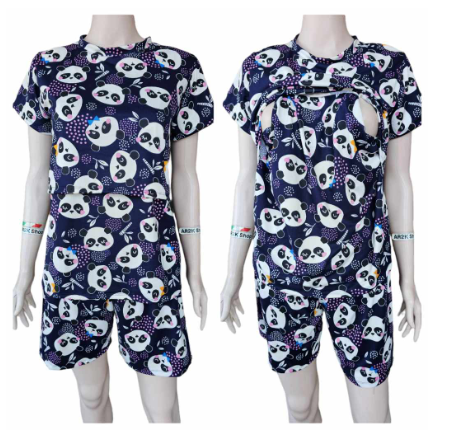 Breastfeeding and Maternity Terno Blouse and Shorts (New Printed Design) Freesize fits Small to XL MT2