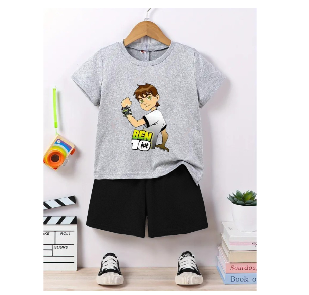 Boy Clothes Corp Terno for Kids Boys Fashion Sando Shorts Set Summer Tshirt  S19