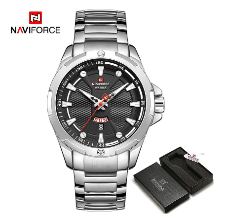 Naviforce Men's Top Luxury Brand Analog Stainless Steel Waterproof Quartz Wristwatch M3