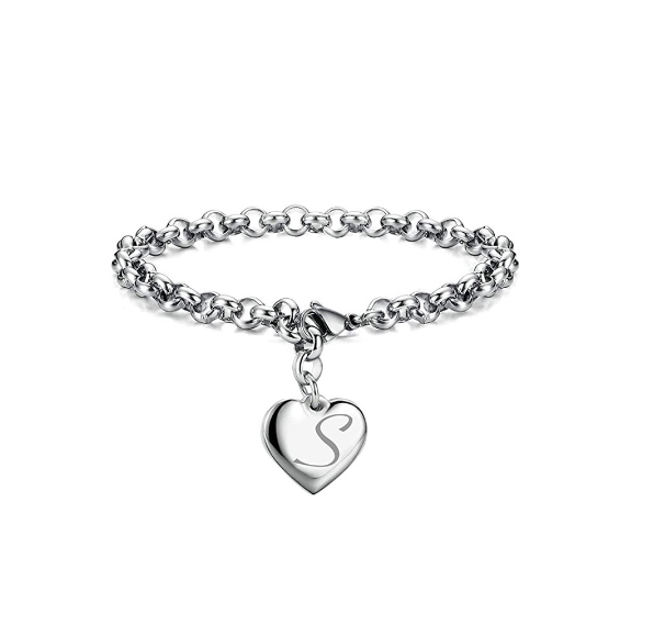 26 English Letter Love Pendant Gift Girl 925 Silver Jewelry Fashion Bracelet Luxury Chain S