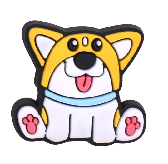 Cute Bichon Frise Jibbitz for Crocs Paw Dog Jibbits Charm Golden Retriever Shoe Charms Pug Corgi Jibits Crocks Kids Shoes Accessories D4