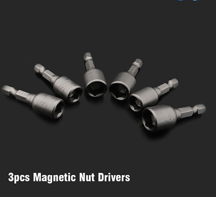Harden Magnetic Nut Drivers 8mm 10mm 45mm 3Pcs