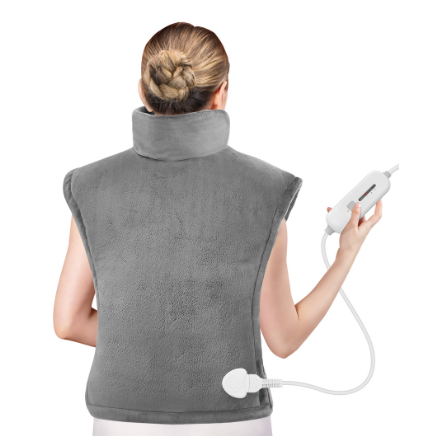 Comfier Soft Flannel Fast Heating Pad, Electric Heating Blanket Portable Physiotherapy for Neck,Shoulders,Back and Spine NA-H1822D