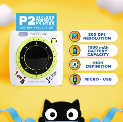 P2 Thermal Printer Blind Box Portable Photo Printer with Free Roll of Paper