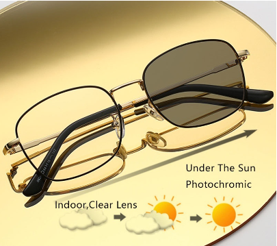 hotochromic Anti Radiation Eyeglasses for Women/Men Frame Shades UV400 Anti Blue Light eyewaer Replaceable lens