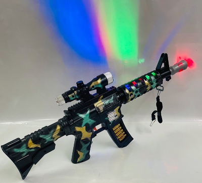 ZS149 Vibration Camouflage Submachine Gun Toy with Light Music Toy