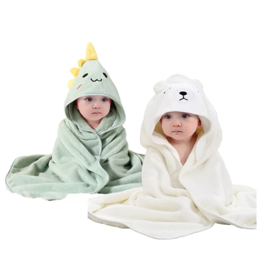 Buy 1 Take 1 2PCS Hooded Baby Blanket Baby Bath Towel Baby Towel Swaddle Kulambo Pranela SET18