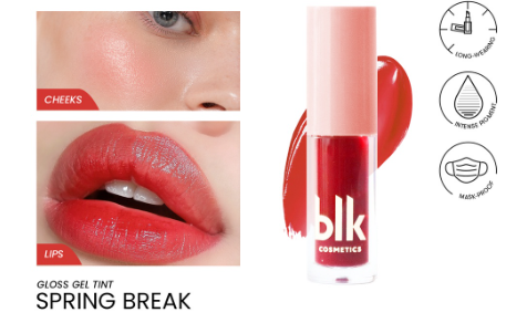 blk cosmetics fresh gloss gel tint spring break