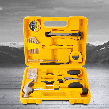 Deli 18Pcs/set Household Tool Box Car Motorcycle Repair Portable Tools Box Kit DL1018J
