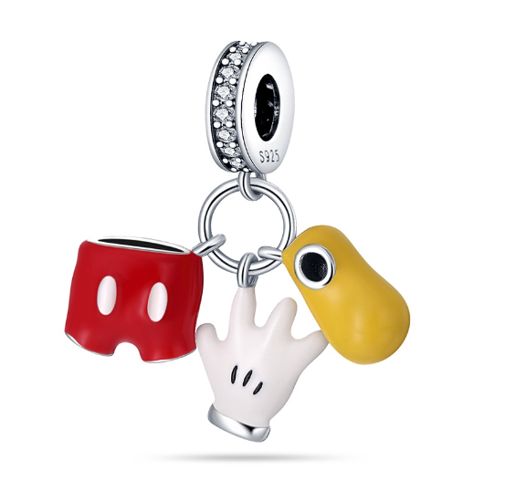 Genuine 925 Silver Little Boy Fox Rose Pyramid Mummy Charms Fit Original Charm Bracelets Diy Moon Cat Schnauzer Pendant For Jewelry S19