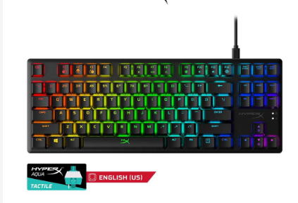 HyperX Alloy Origin Core Tenkeyless Mechanical Gaming Keyboard Aqua Switch (HX-KB7AQX-US /4P5P1AA)