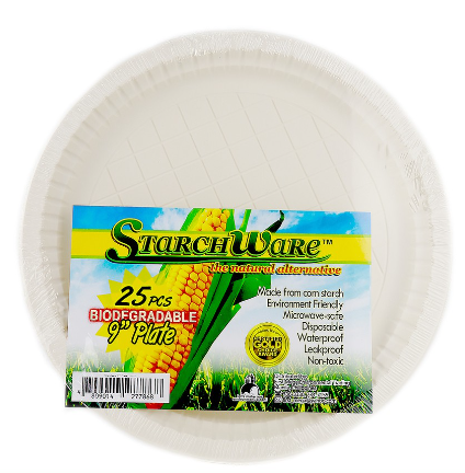 Starchware Biodegradable Disposable Plate 9” 25pcs