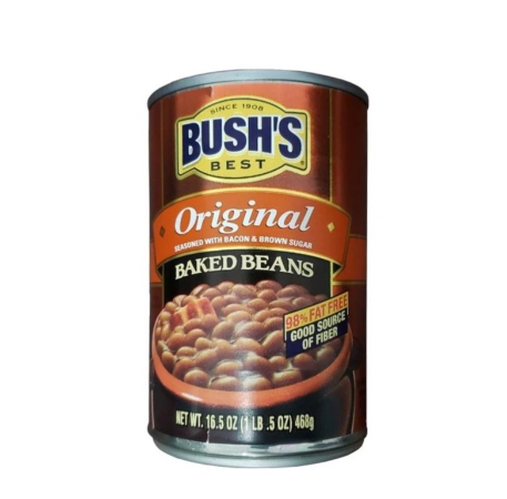 Bush's Best Original Baked Beans Seasoned w Bacon and Brown Sugar 468g
