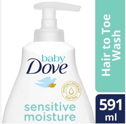 Baby Dove Hair to Toe Wash Sensitive Moisture 591ml for Sensitive Skin