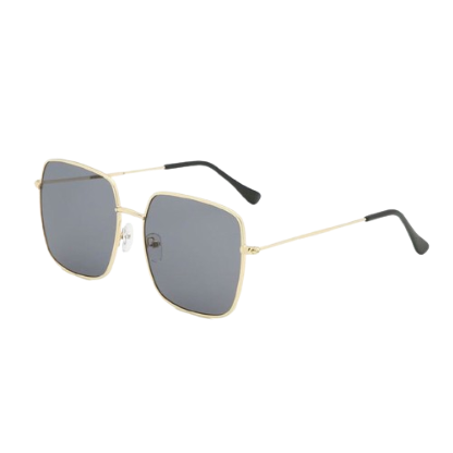 Lovito Women Metal Sunglasses LNA28278 (Gold)