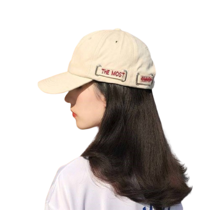 Lovito Women Casual Letter Basic Hats LFA03026 (Apricot)