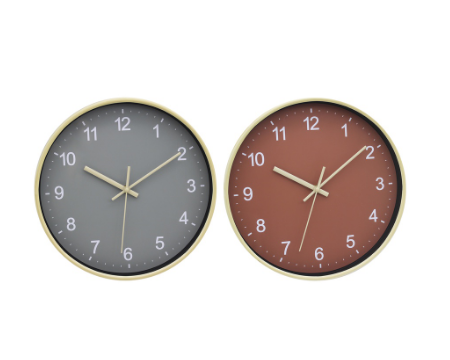 At Home Woven Wolfe Analog Wall Clock Numbers Easy Read, For Home Décor, Office, Bedroom, Livingroom