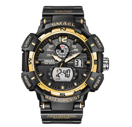 Smael 8045 Men's Watch Outdoor Sports Quartz Digital Waterproof Rubber Clock 07