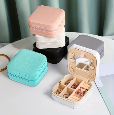 Portable Jewelry Box Jewelry Storage Box Travel Jewelry Box Small Earrings Ring Storage Jewelry Box
