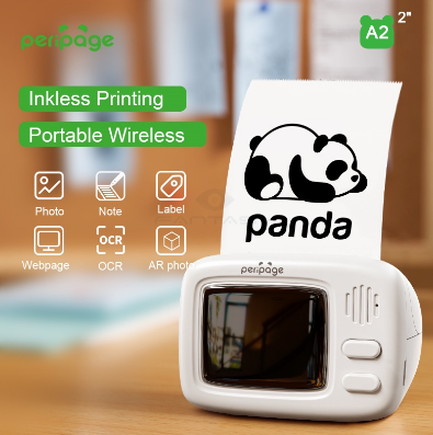 PeriPage A2 Pocket Portable Thermal Printer Bluetooth Wireless Smart Printer Label Sticker Make