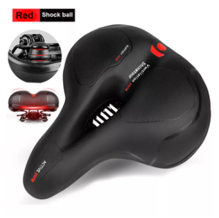 Bicycle Rear Seat Cushion Extra Wide Comfort Waterproof Saddle Dual Shock Absorbing for MTB Mountain Road Bike
