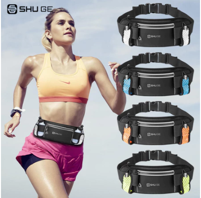 New outdoor sports double kettle waist bag multifunctional running waist bag with water bottle mobile phone bag bp304