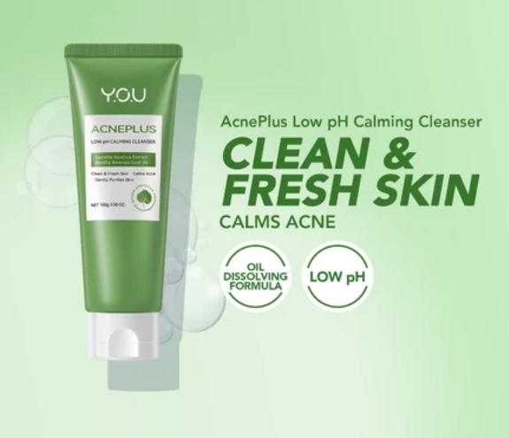 Y.O.U AcnePlus Low pH Calming Cleanser | AHA BHA PHA | Anti Acne & Calm Acne Breakouts 100g