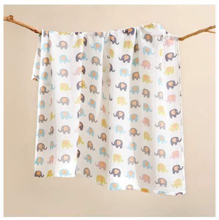 Betty Baby Reception Blanket 120x120 cm Baby Muslin Blanket Newborn Swaddle Cotton SB8