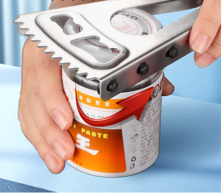 Nipiin by Mitsushi 6in1 Can Opener Heavy Duty Manual Can Opener Stainless Steel Kitchen Accessories