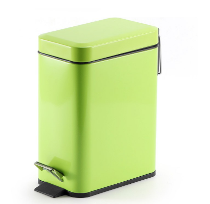 Manzan Step Pedal Trash Can 5L Rectangle Stainless steel Trash Bin