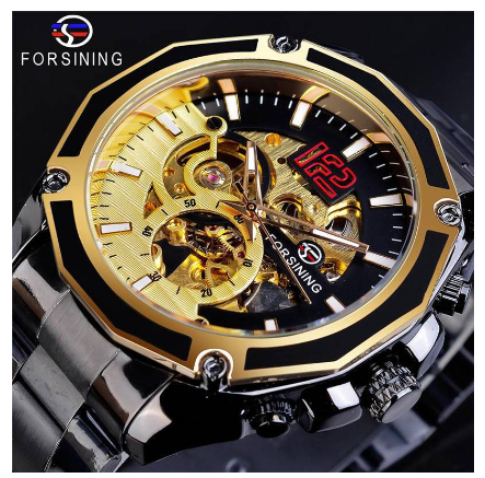 New Forsining Men watch Original Fashion Casual Style Automatic Mechanical Watch Waterproof stainless steel watch Hollow Mechanical Watch 1