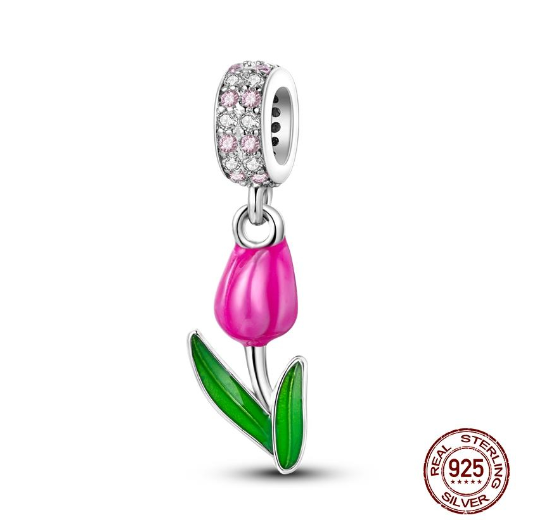 925 Sterling Silver Green Series Tree Cactus Avocado Pendant DIY Charm Beads Fit Original Pandora Charms Bracelet Women Jewelry D36