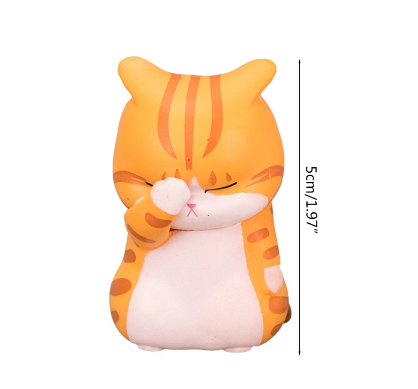 JOY Facepalm Kitty Model Figure Animal Realistic Biological Figurine Cat Face Cover Interactive Desk Decoration Capsule Toy