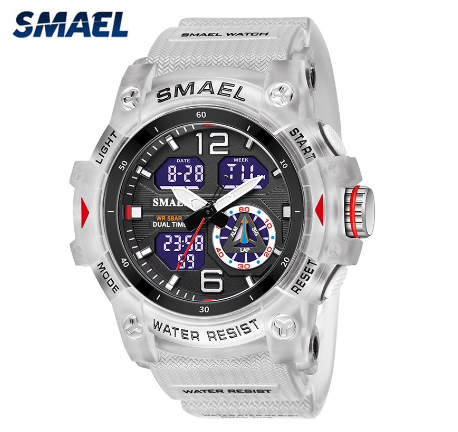 Original Luxury Fashion Luminous Men's Watch Waterproof Casual Quartz Electronic Sports Men's Watch WHITE