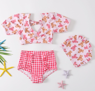 Children Clothing Korean Version Cute Swimsuit Girls Split Hot Spring Baby Middle Small Princess