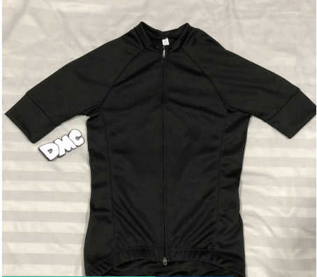 Locally made Dry fit Cyling jersey with 3 back pockets plain black UNISEX