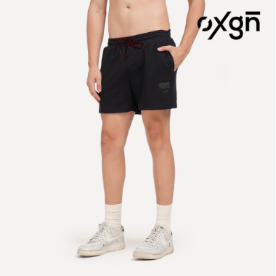 OXGN Naruto Shippuden Sharingan Mid Length Shorts For Men And Women (Black)
