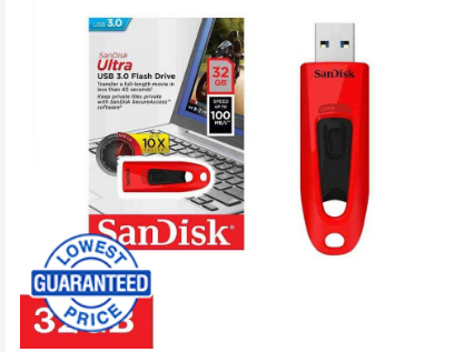 Sandisk SDCZ48 32GB Ultra USB 3.0 Red